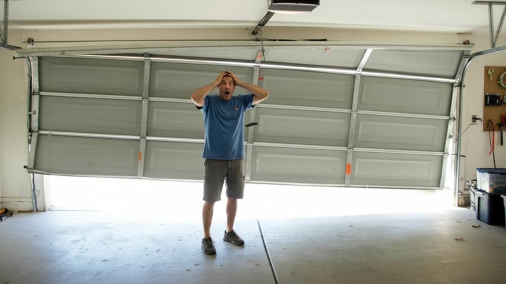 A Rockford homeowner frustrated with his broken garage door