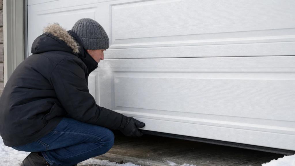 A Rockford homeowner trying to open a garage door won’t open manually