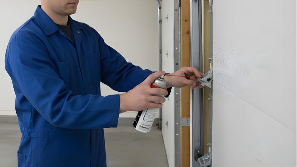 Routine maintenance to winterize a garage door before cold weather