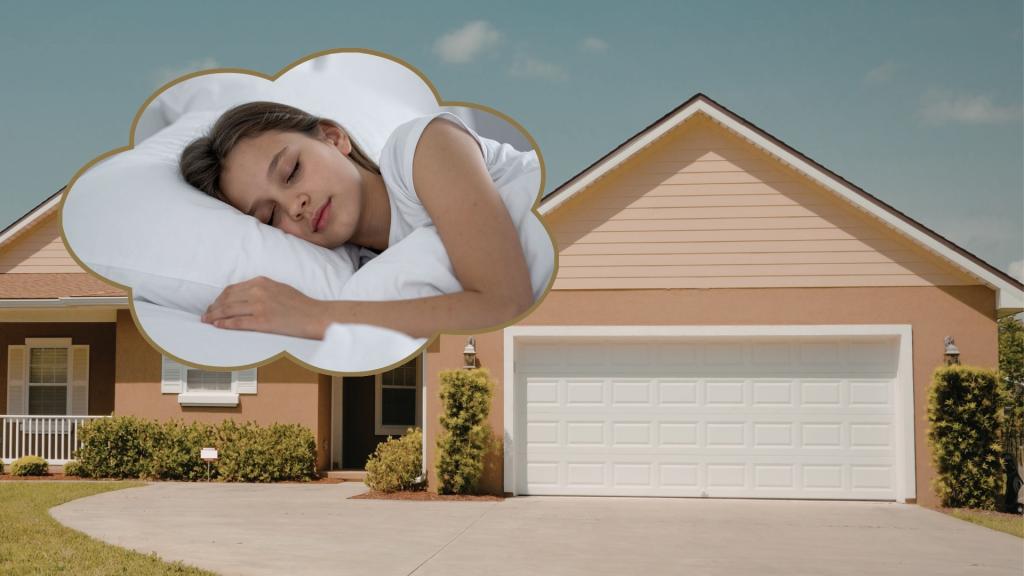 Insulated garage door for better sleep and reduced outside noise