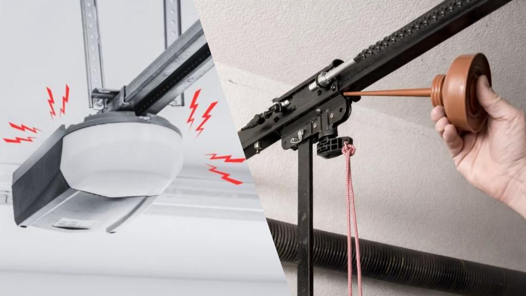 Fixing a noisy garage door with proper lubrication and maintenance
